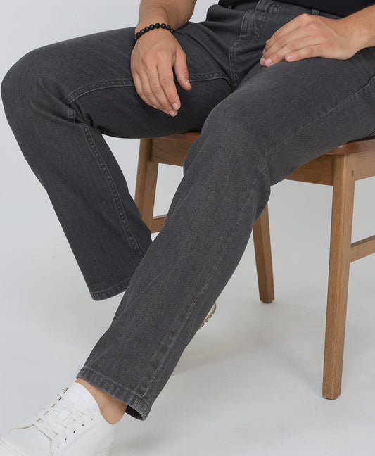 Charcoal Black Straight Fit Denim