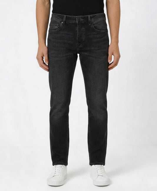 Black Stone Washed Relaxed Fit Denim