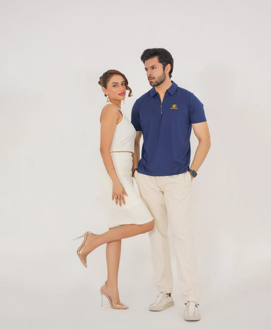 Midnight Valor Premium Zip Polo – Signature Edition