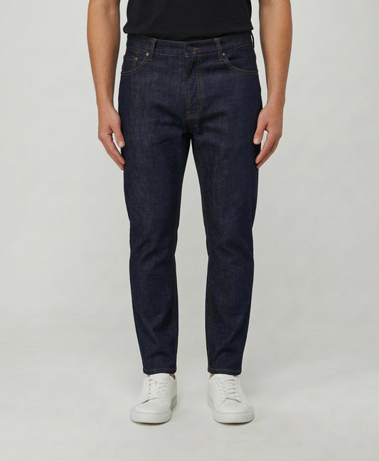 Dark Blue Straight Fit Denim