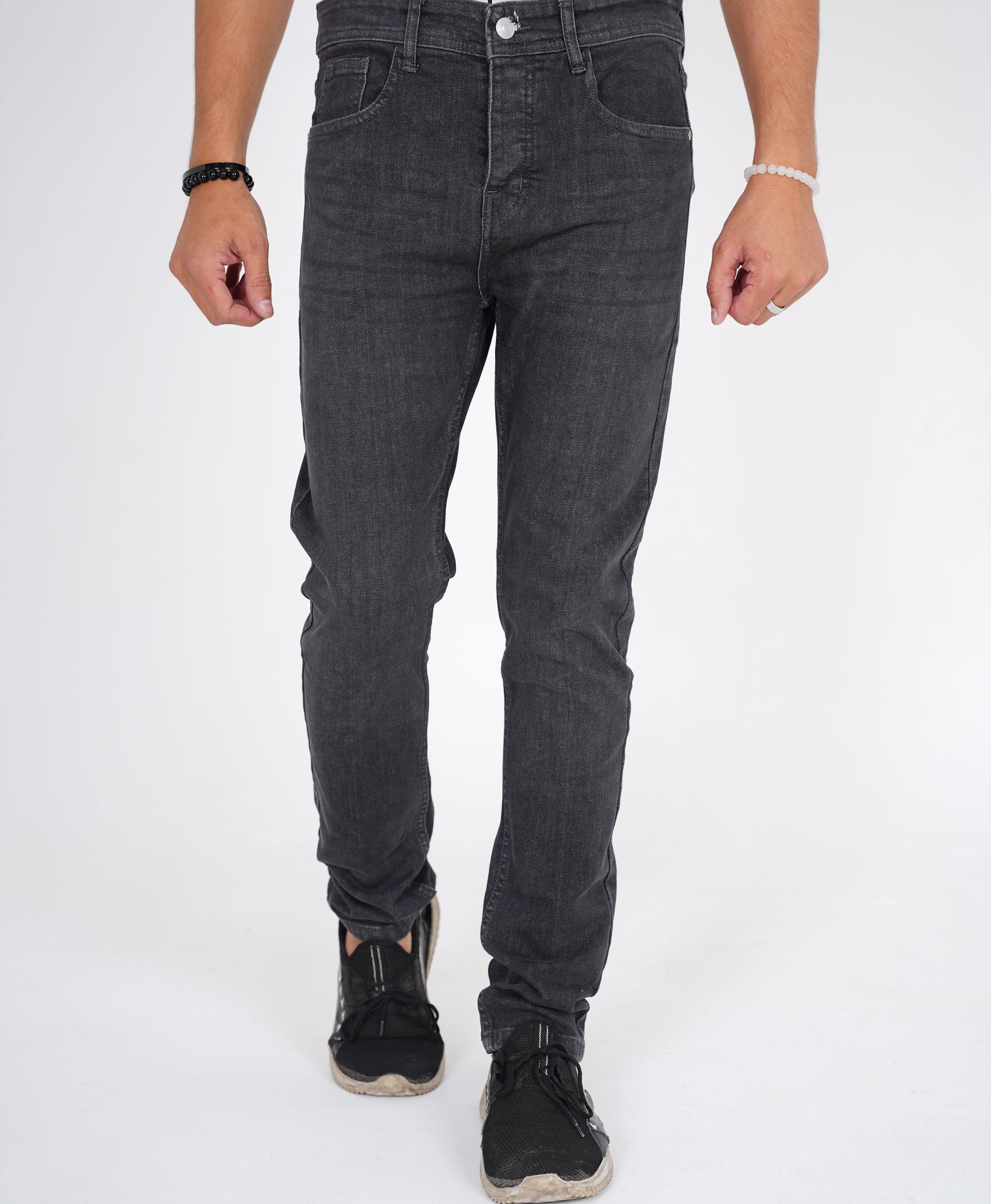 Charcoal Black Straight Fit Denim