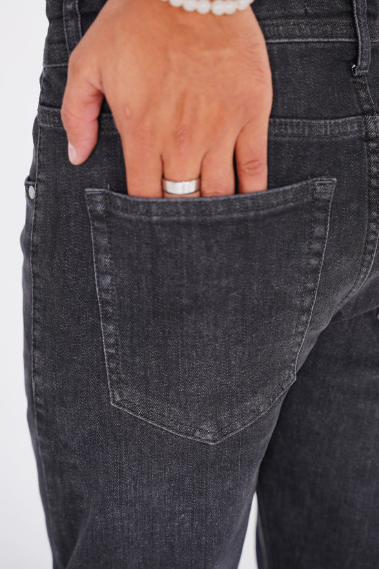 Charcoal Black Straight Fit Denim
