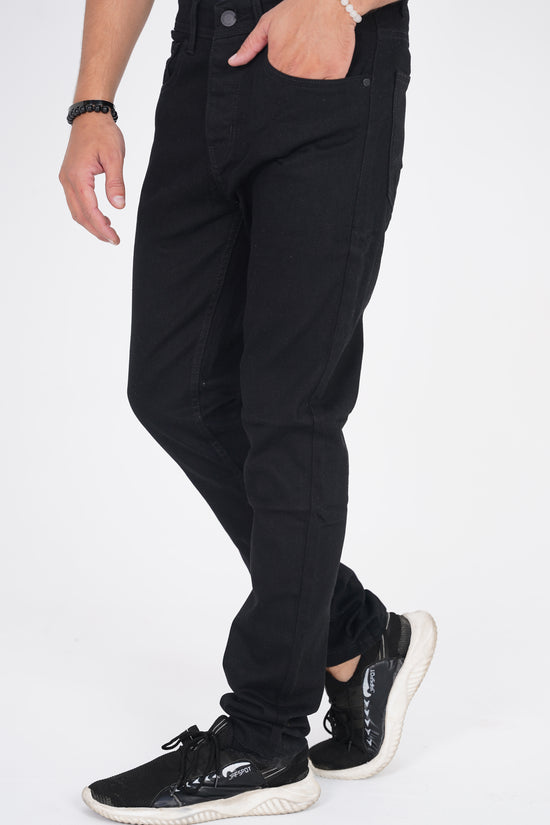 Jet Black Straight Fit Denim