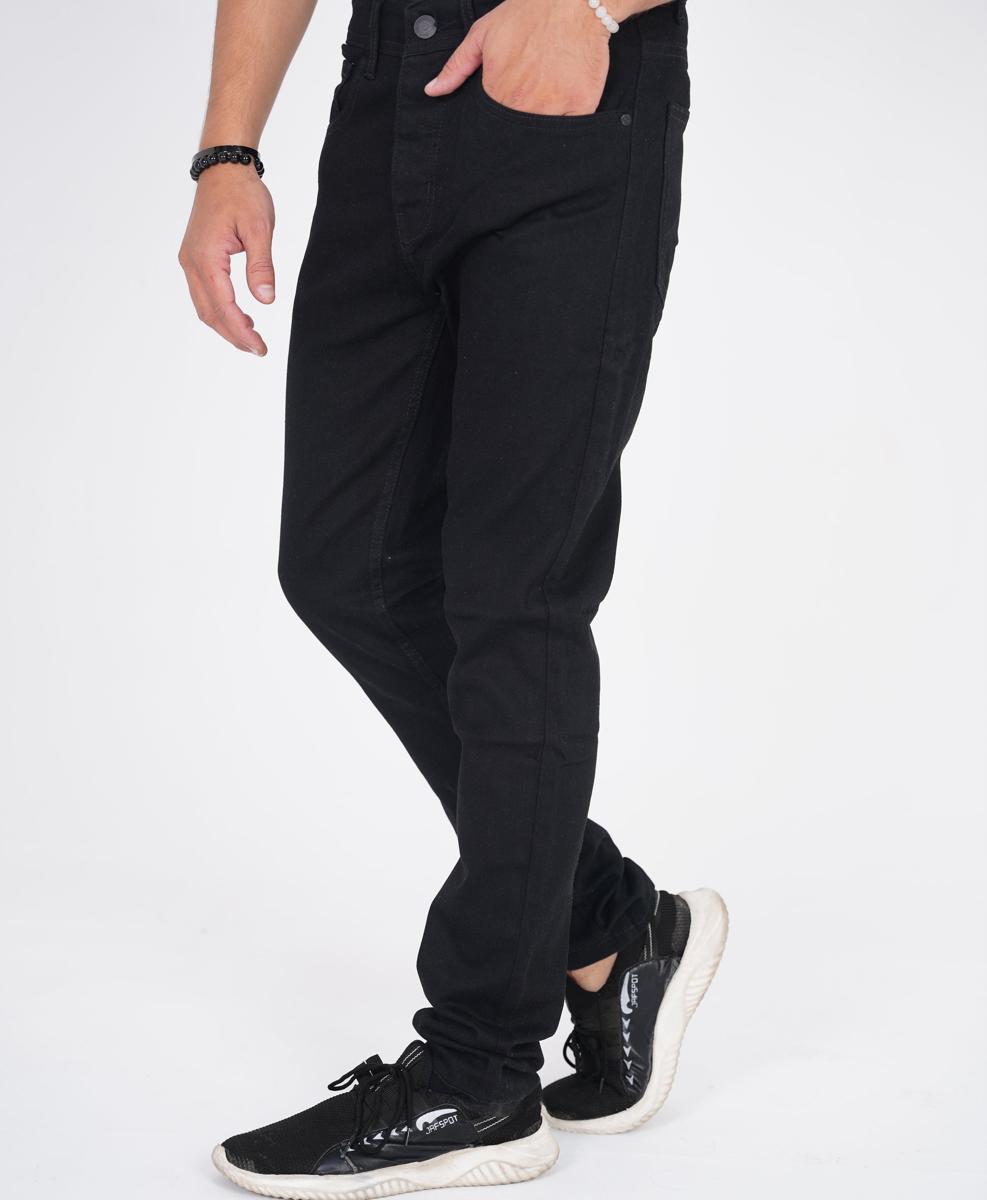 Jet Black Straight Fit Denim