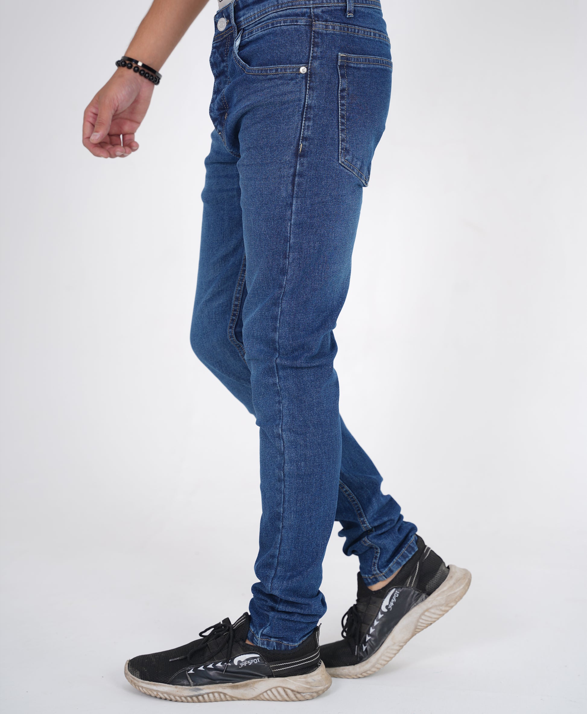Mid Blue Straight Fit Denim