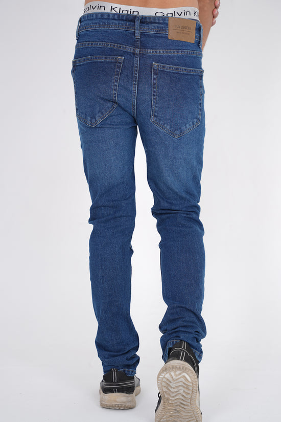 Mid Blue Straight Fit Denim