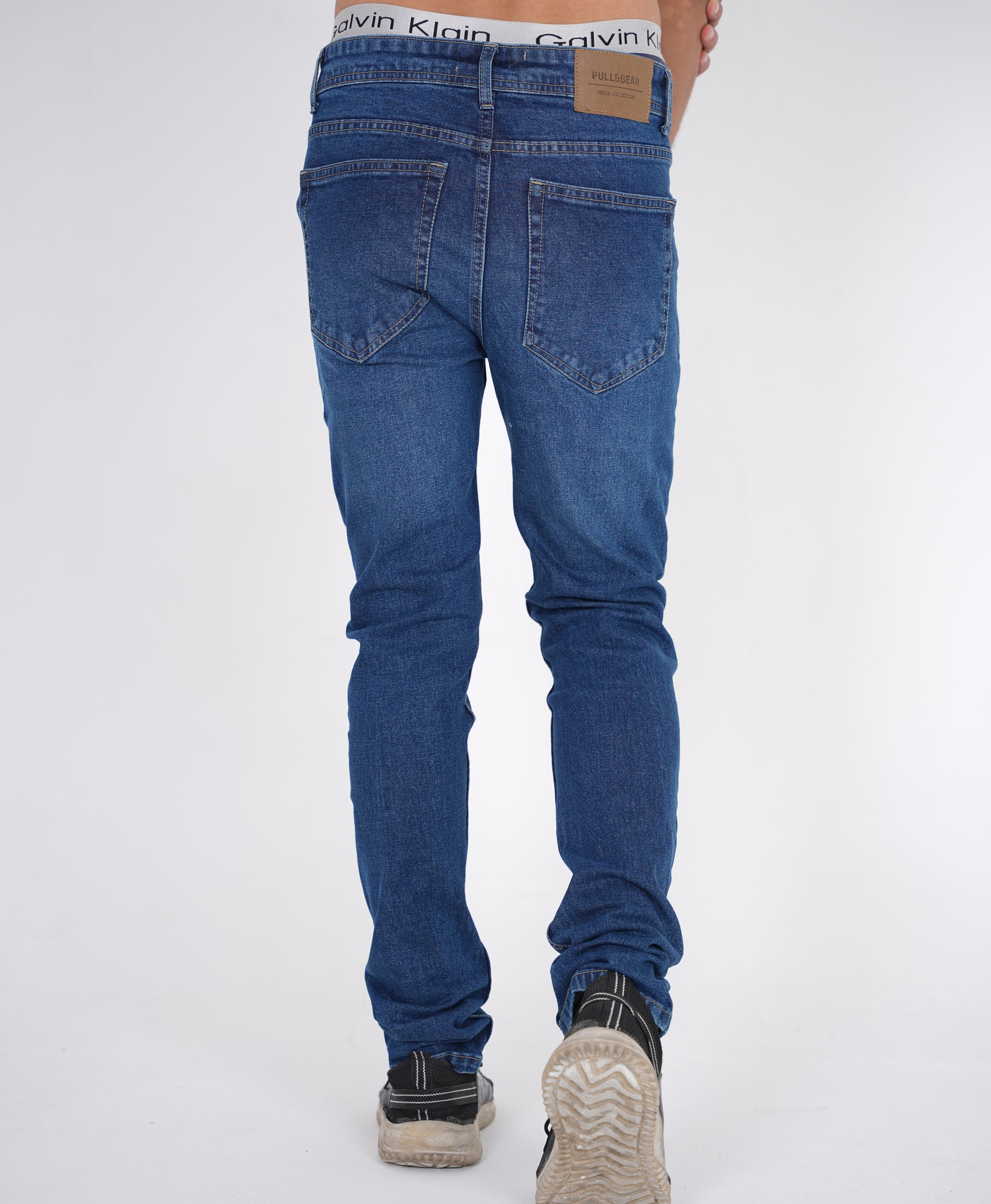 Mid Blue Straight Fit Denim