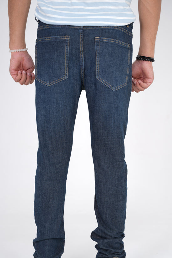 Dark Blue Straight Fit Denim