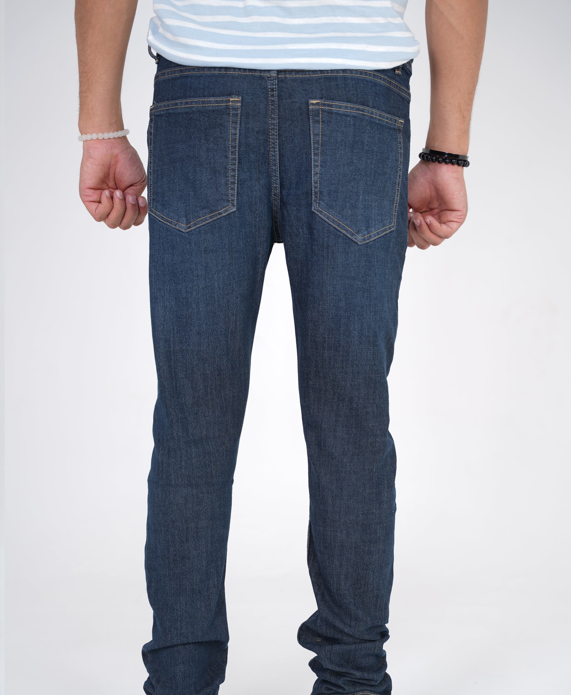 Dark Blue Straight Fit Denim
