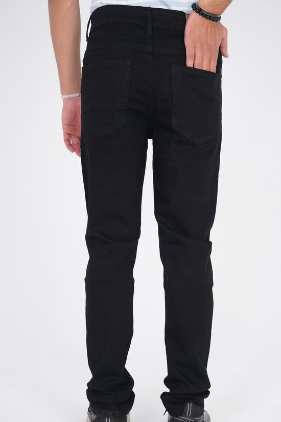 Jet Black Straight Fit Denim