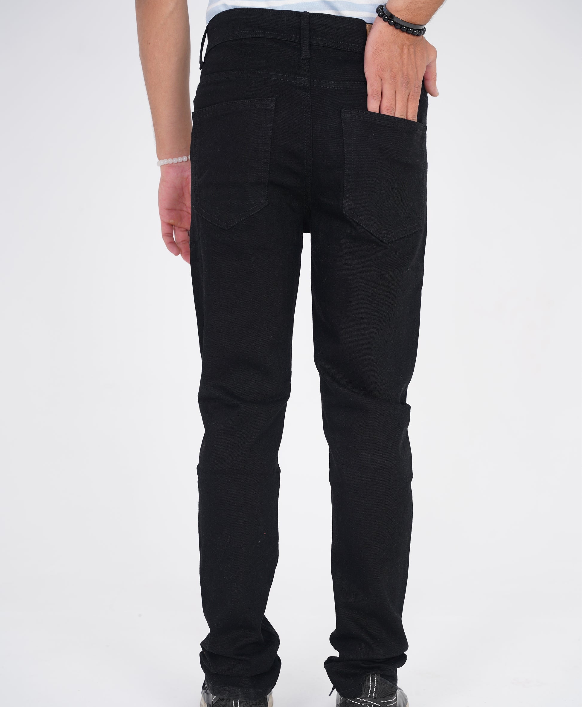 Jet Black Straight Fit Denim
