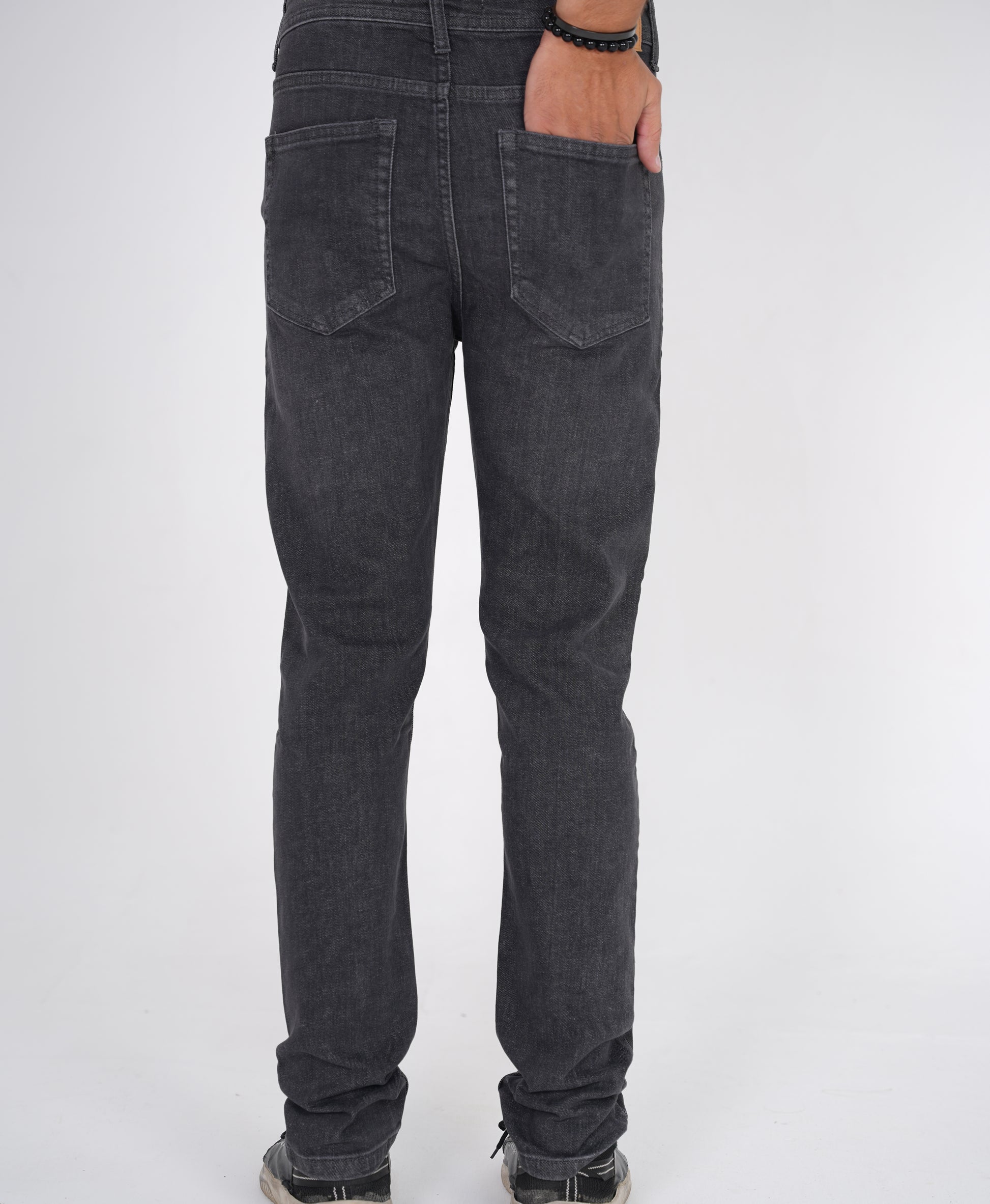 Charcoal Black Straight Fit Denim