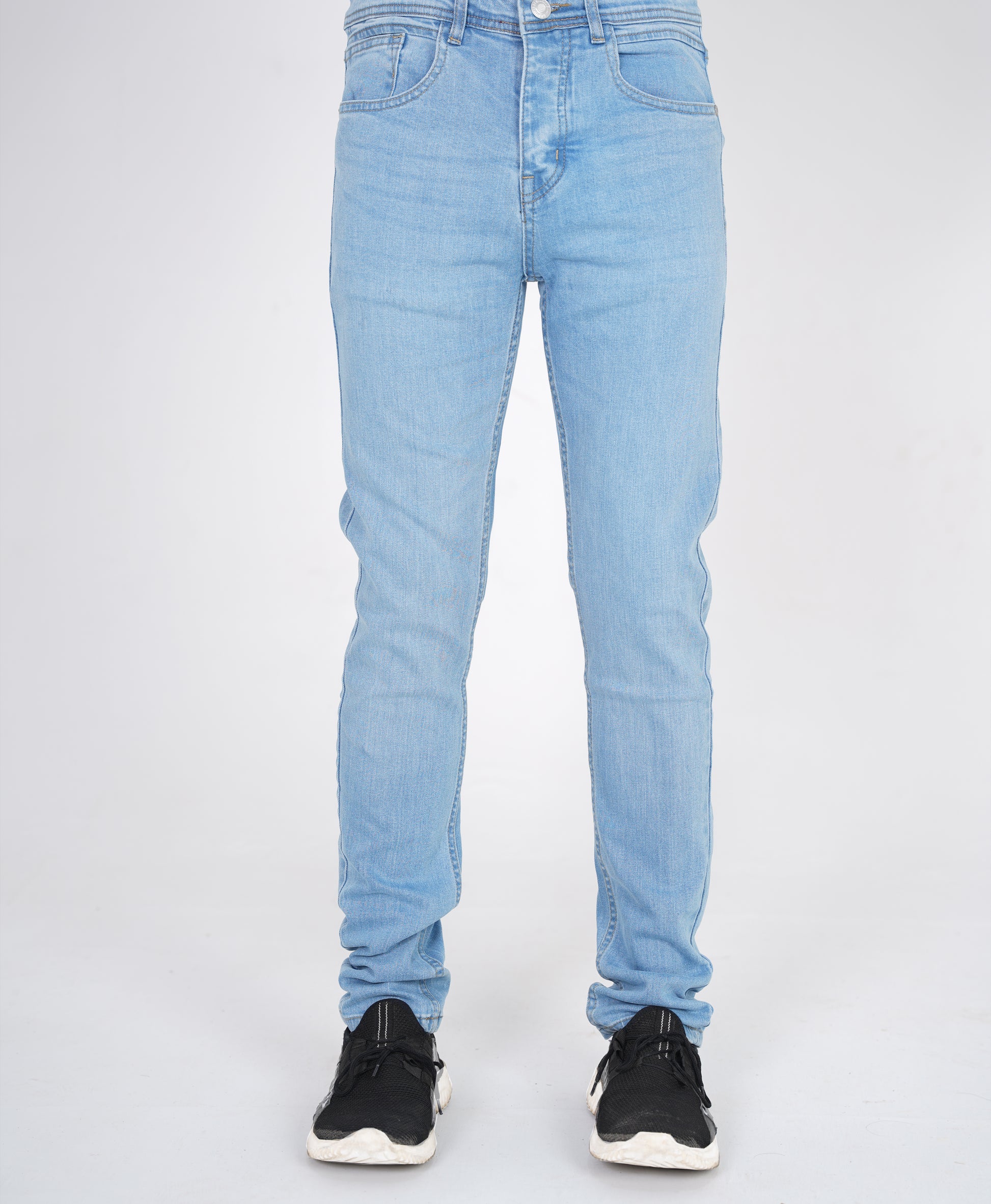 Sky Blue Straight Fit Denim