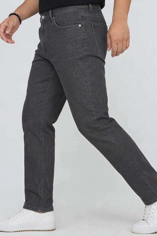 Charcoal Black Straight Fit Denim