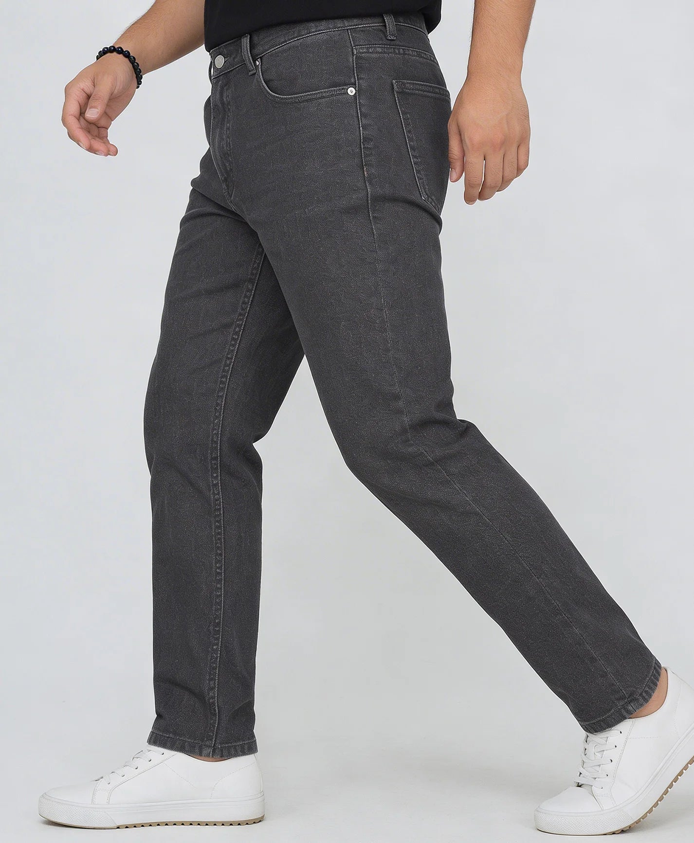 Charcoal Black Straight Fit Denim
