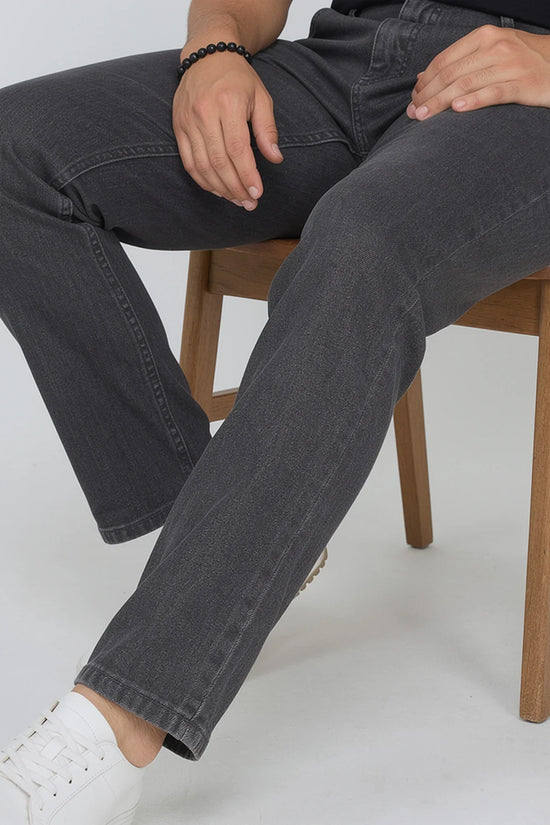 Charcoal Black Straight Fit Denim