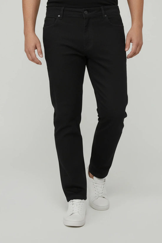 Jet Black Straight Fit Denim