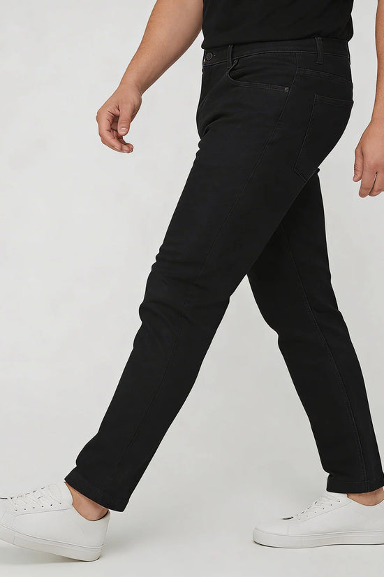 Jet Black Straight Fit Denim