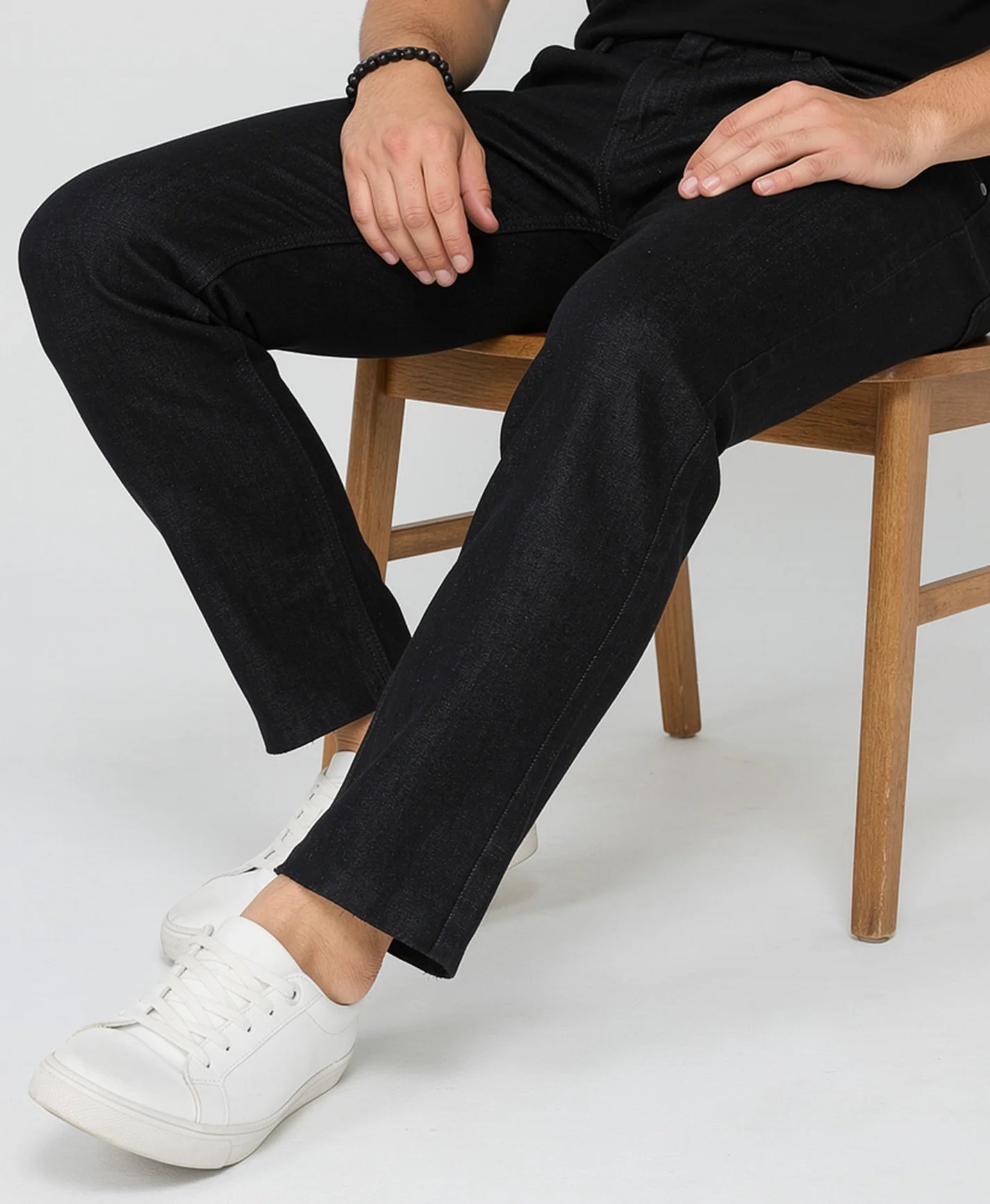 Jet Black Straight Fit Denim