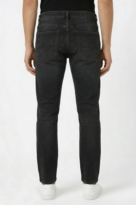 Black Stone Washed Relaxed Fit Denim