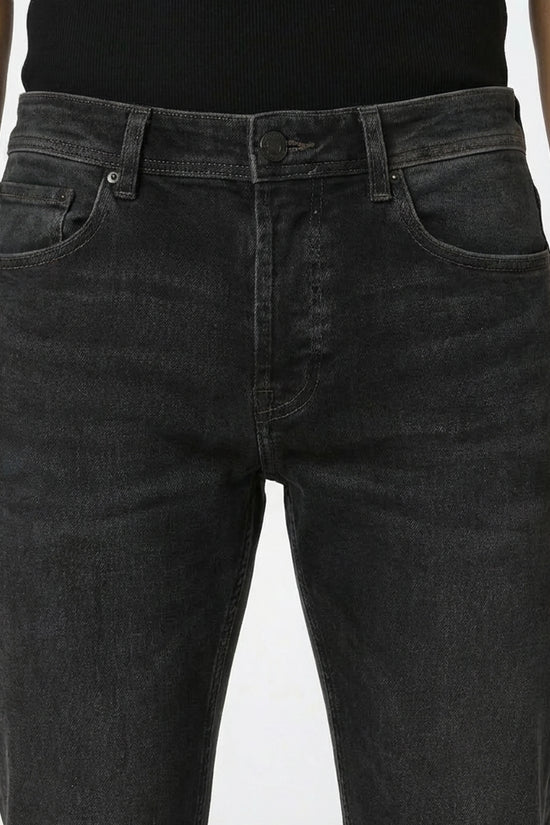Black Stone Washed Relaxed Fit Denim