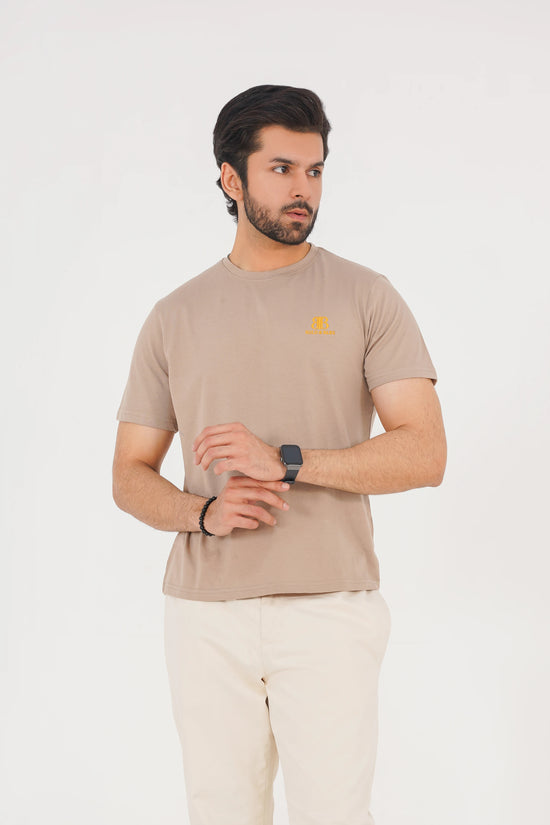 Sahara Beige Men’s Crew Neck Tee