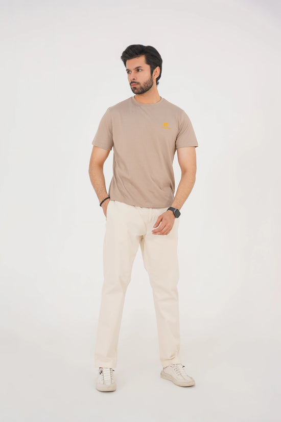 Sahara Beige Men’s Crew Neck Tee