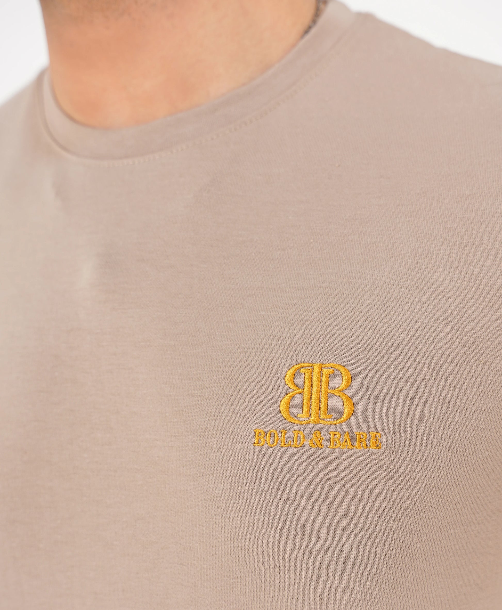 Sahara Beige Men’s Crew Neck Tee