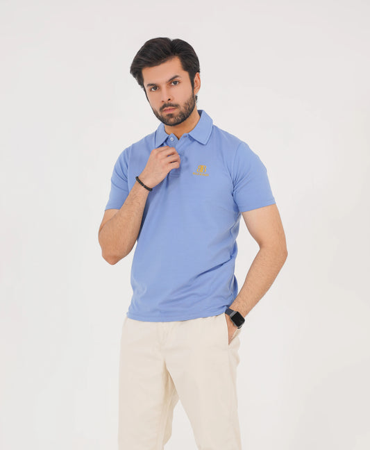 Dusty Sky Blue Men’s Polo Shirt