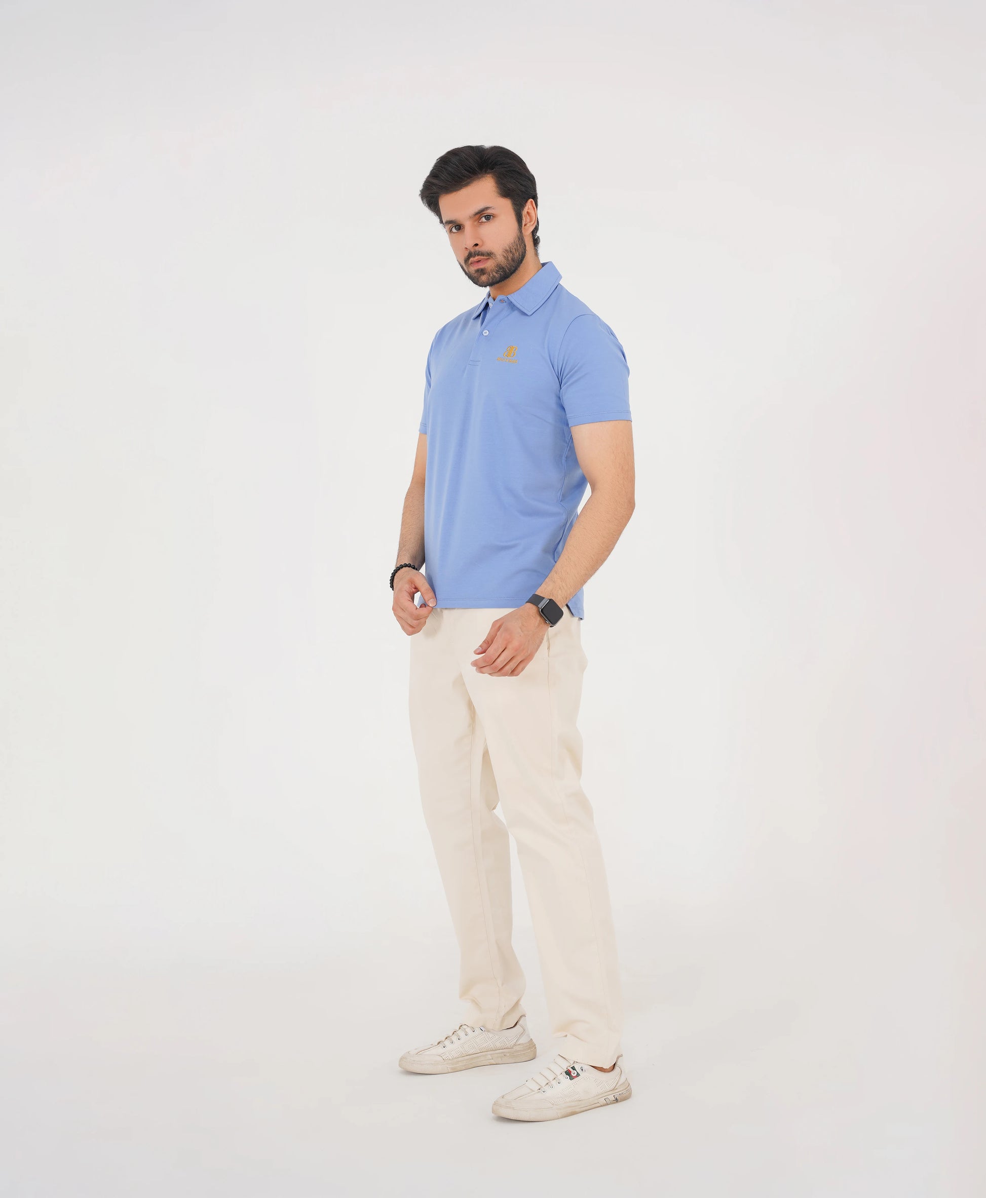 Dusty Sky Blue Men’s Polo Shirt