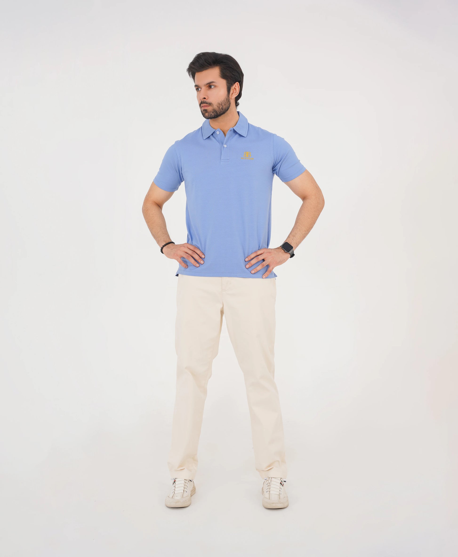 Dusty Sky Blue Men’s Polo Shirt