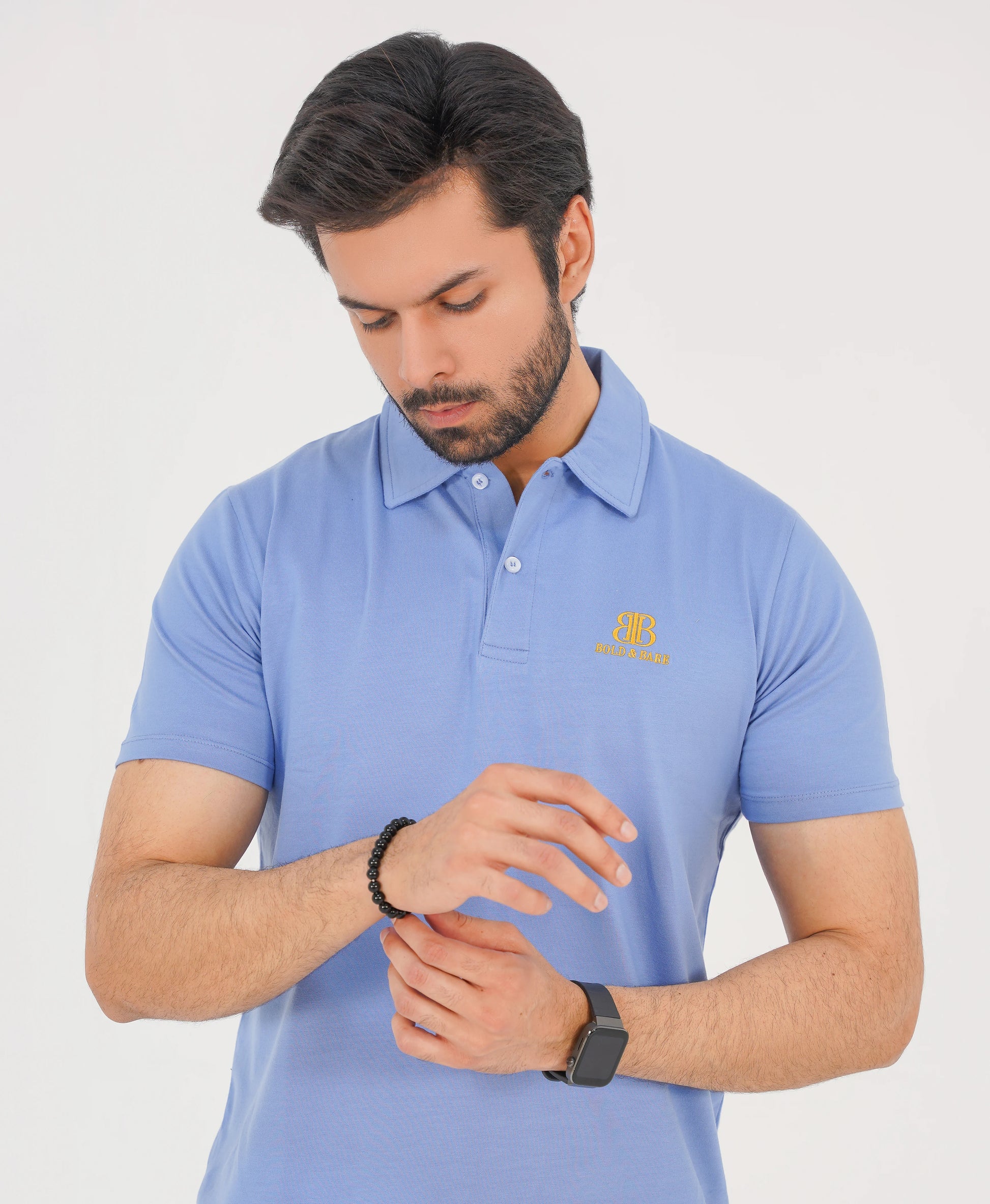 Dusty Sky Blue Men’s Polo Shirt