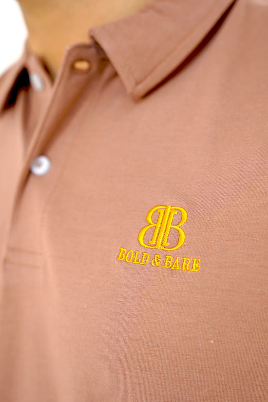 Salmon Peach Men's Polo Shirt