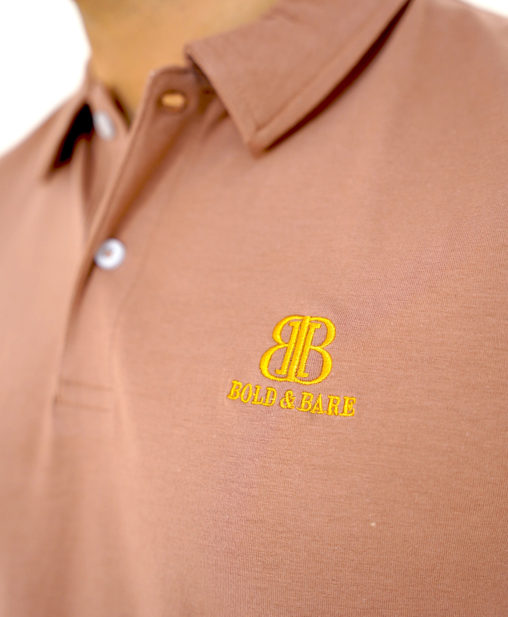 Salmon Peach Men's Polo Shirt