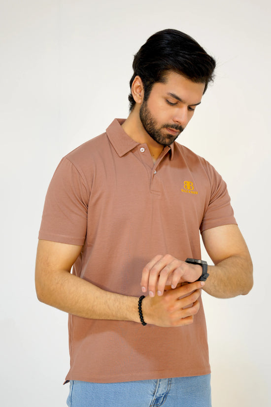 Salmon Peach Men's Polo Shirt