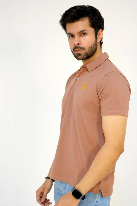 Salmon Peach Men's Polo Shirt