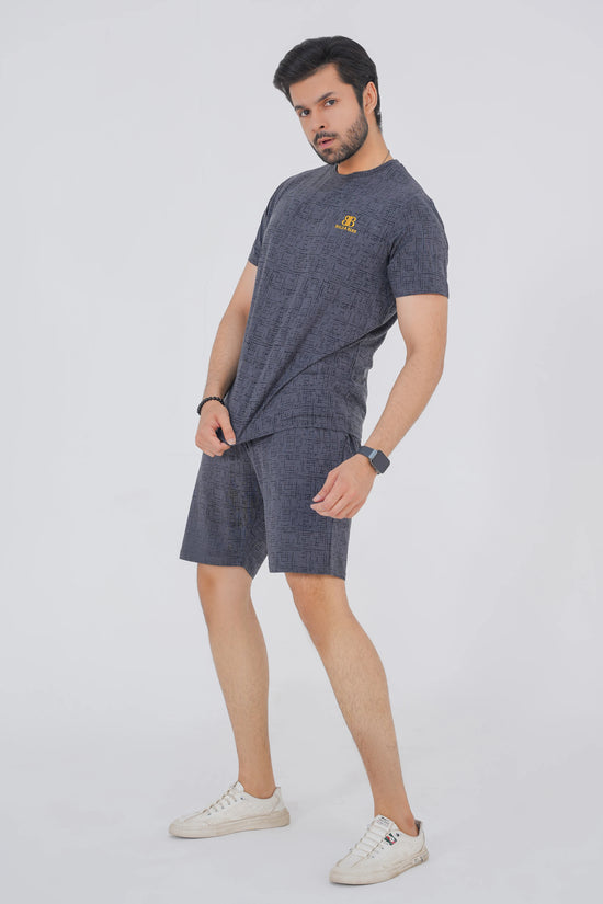 Charcoal Grey Textured Summer Tracksuit – Bold & Bare Exclusive
