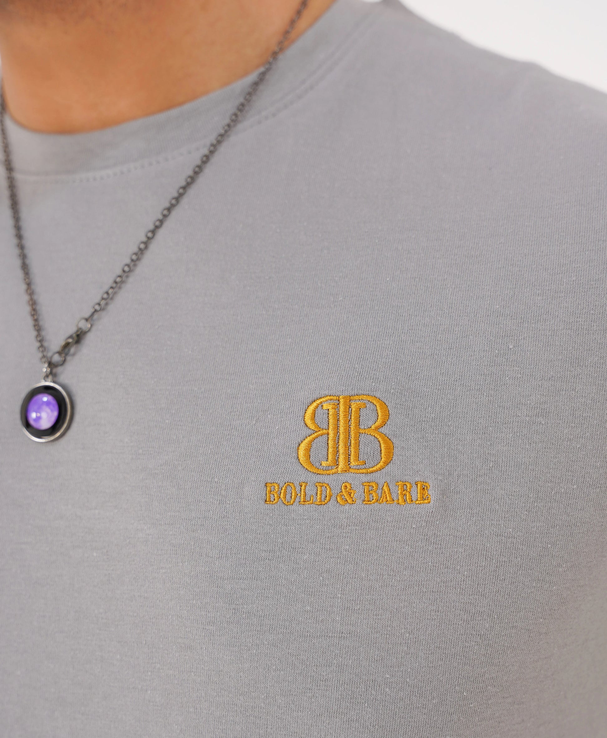 Stone Grey Men’s Crew Neck Tee
