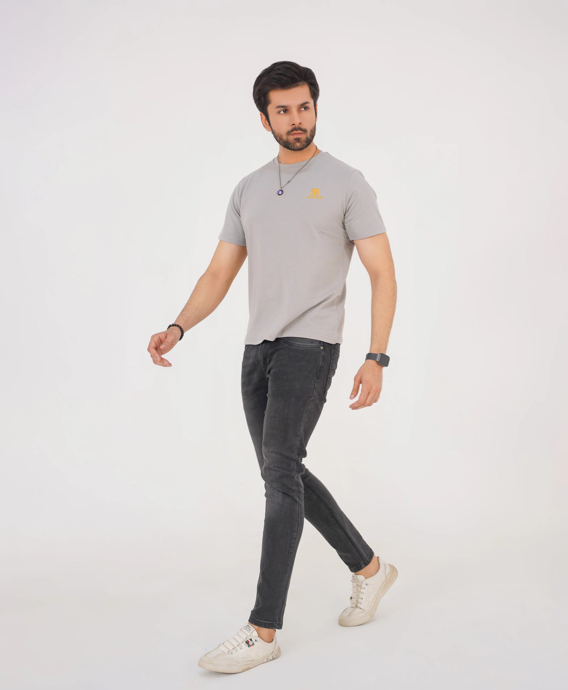 Stone Grey Men’s Crew Neck Tee