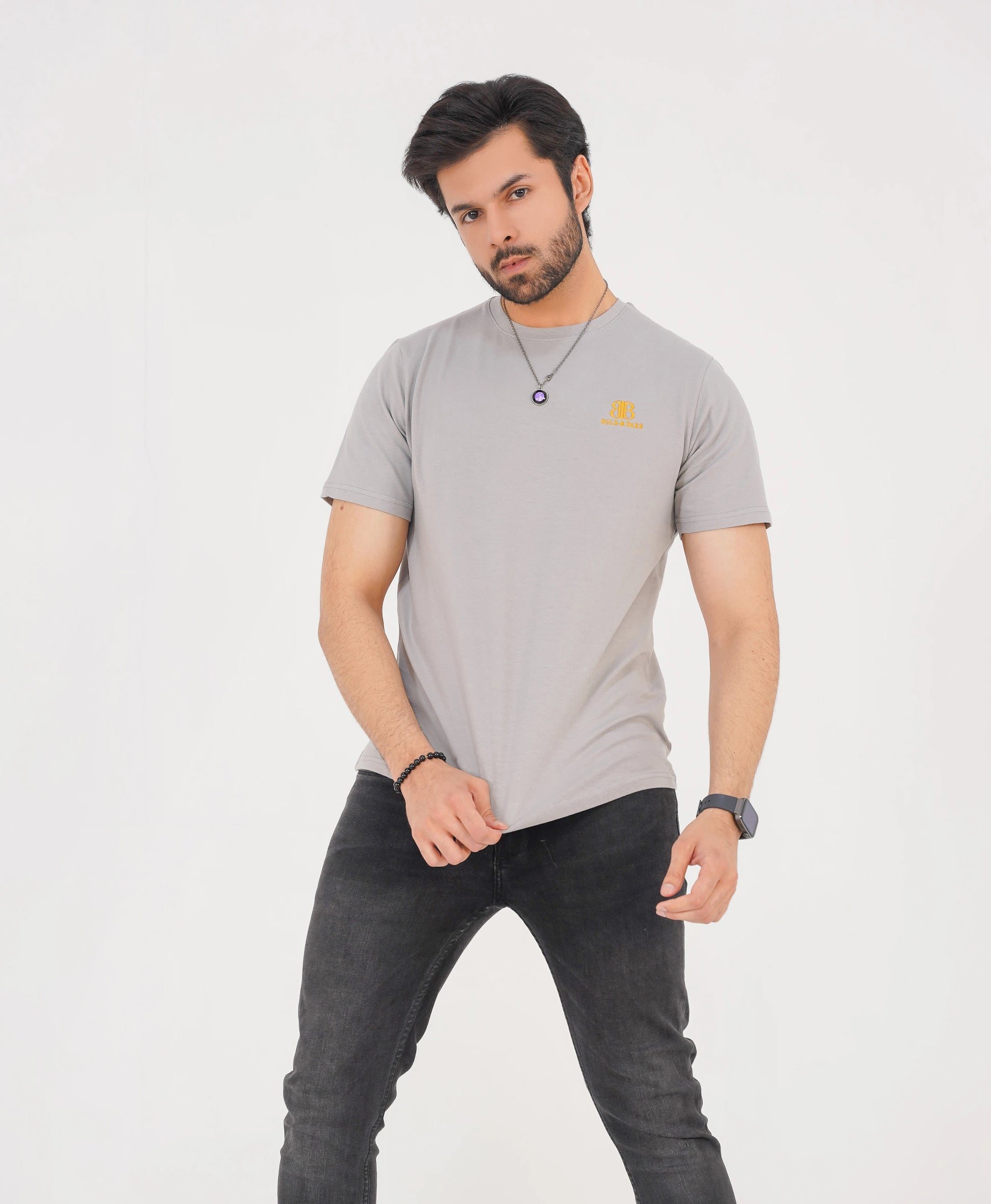 Stone Grey Men’s Crew Neck Tee