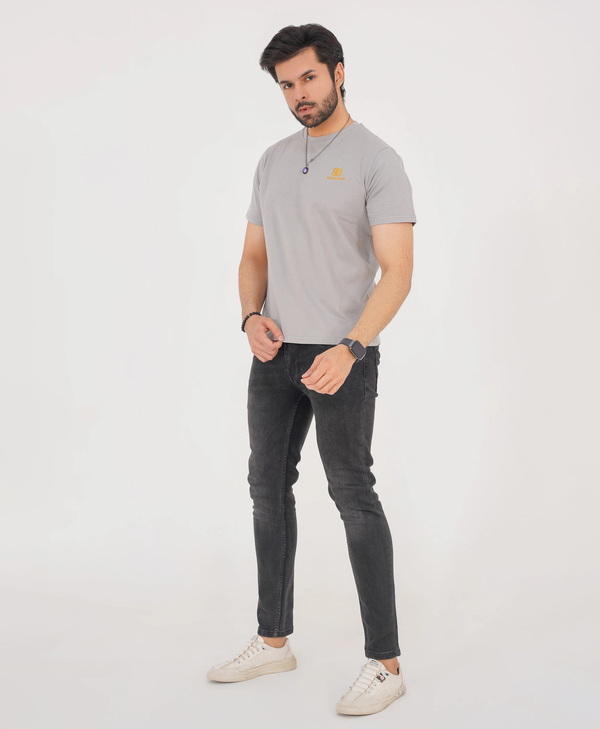 Stone Grey Men’s Crew Neck Tee