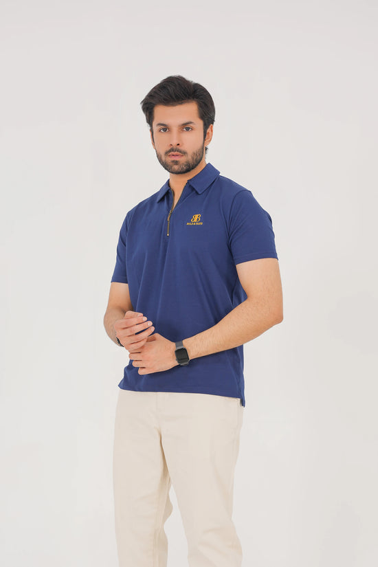 Midnight Valor Premium Zip Polo – Signature Edition