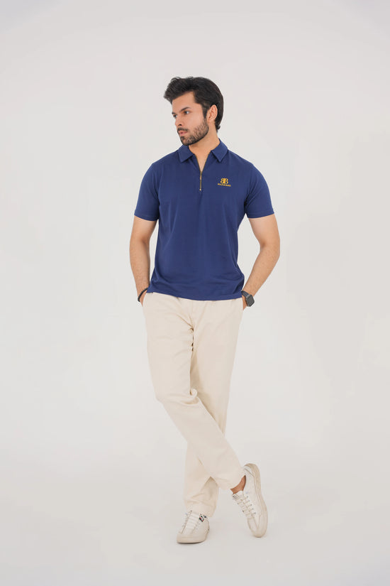 Midnight Valor Premium Zip Polo – Signature Edition