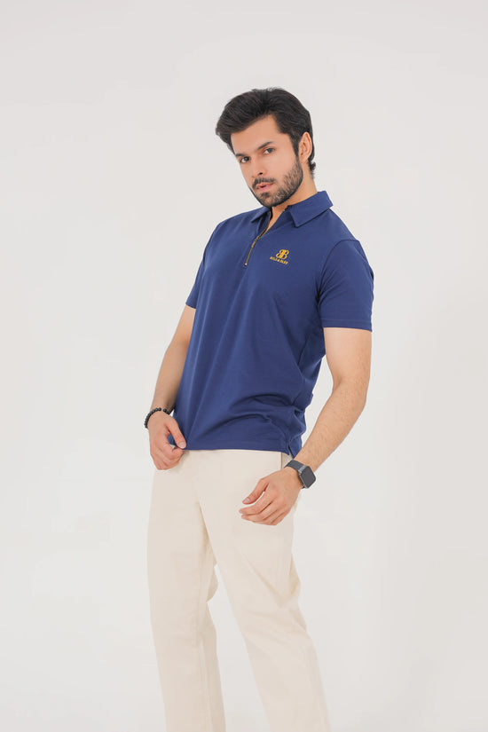 Midnight Valor Premium Zip Polo – Signature Edition
