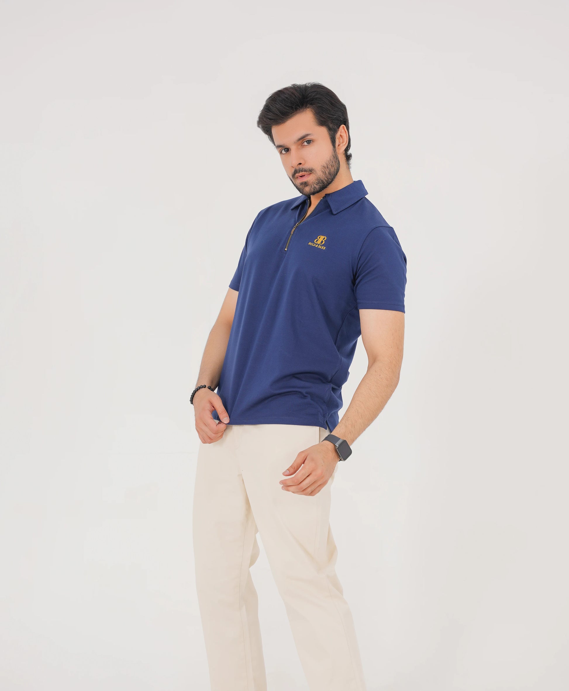 Midnight Valor Premium Zip Polo – Signature Edition