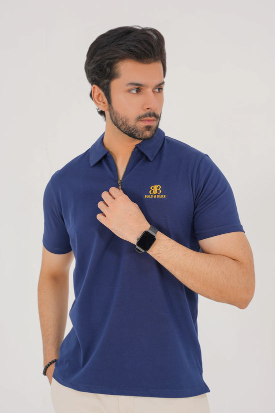 Midnight Valor Premium Zip Polo – Signature Edition