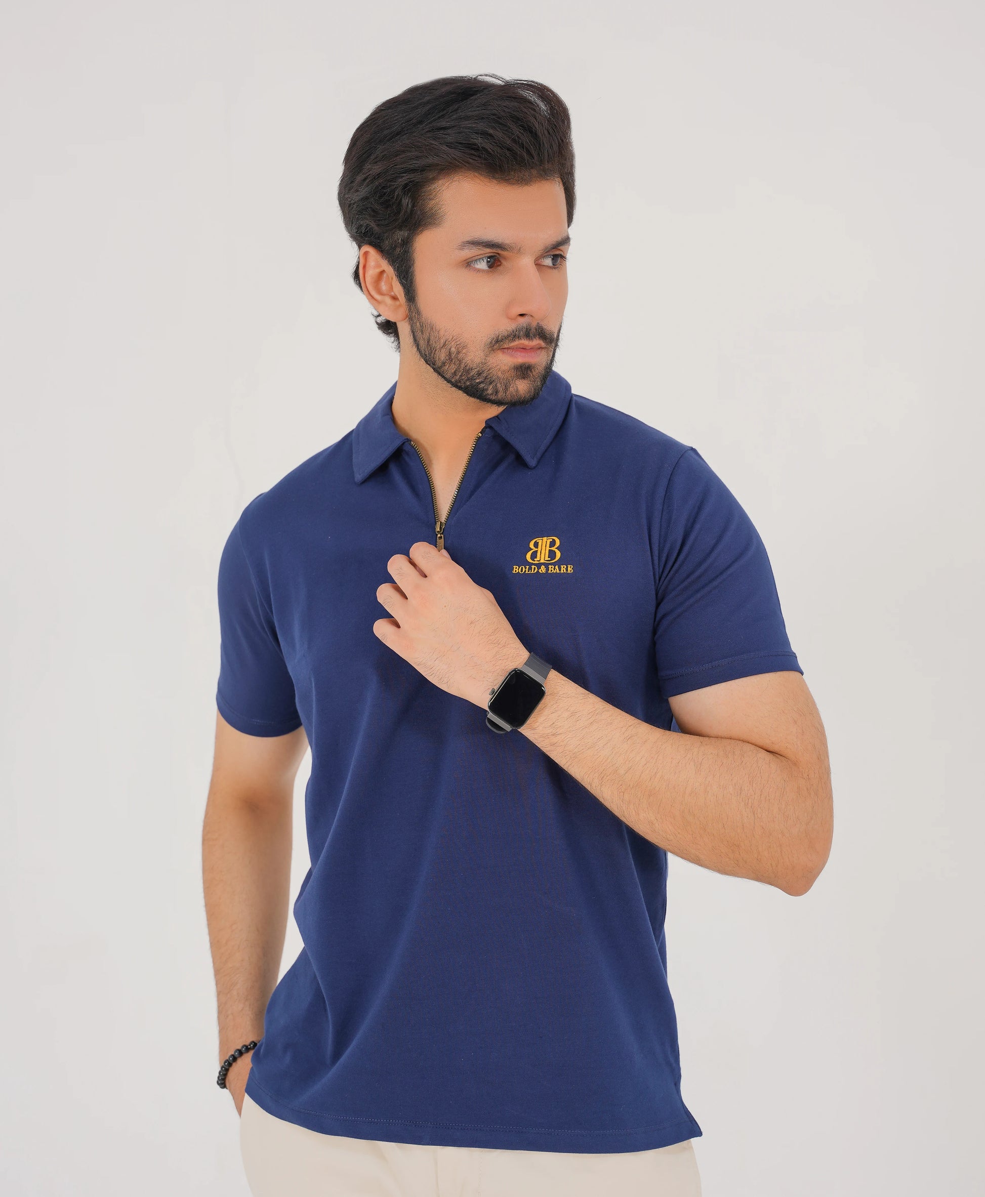 Midnight Valor Premium Zip Polo – Signature Edition