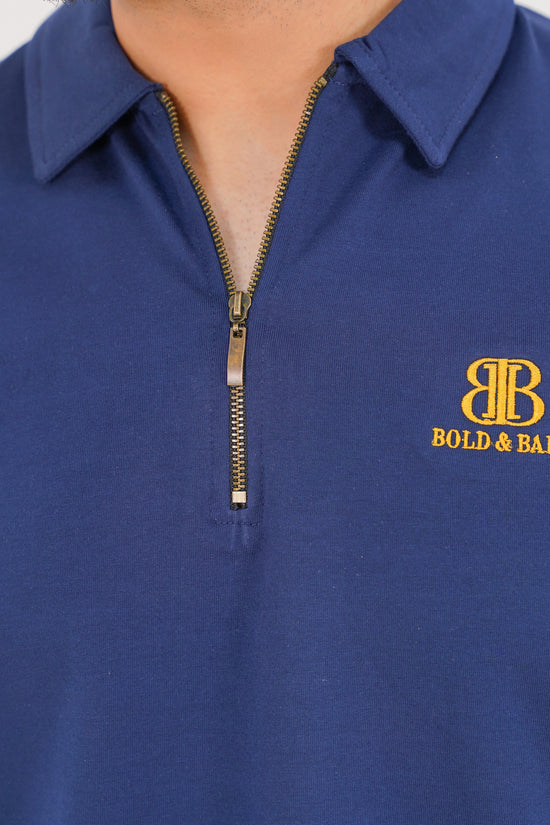 Midnight Valor Premium Zip Polo – Signature Edition