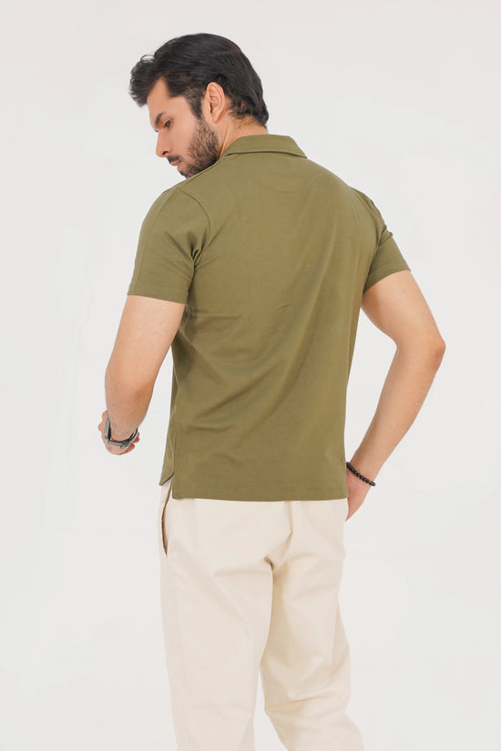 Olive Dune Men’s Zip Polo