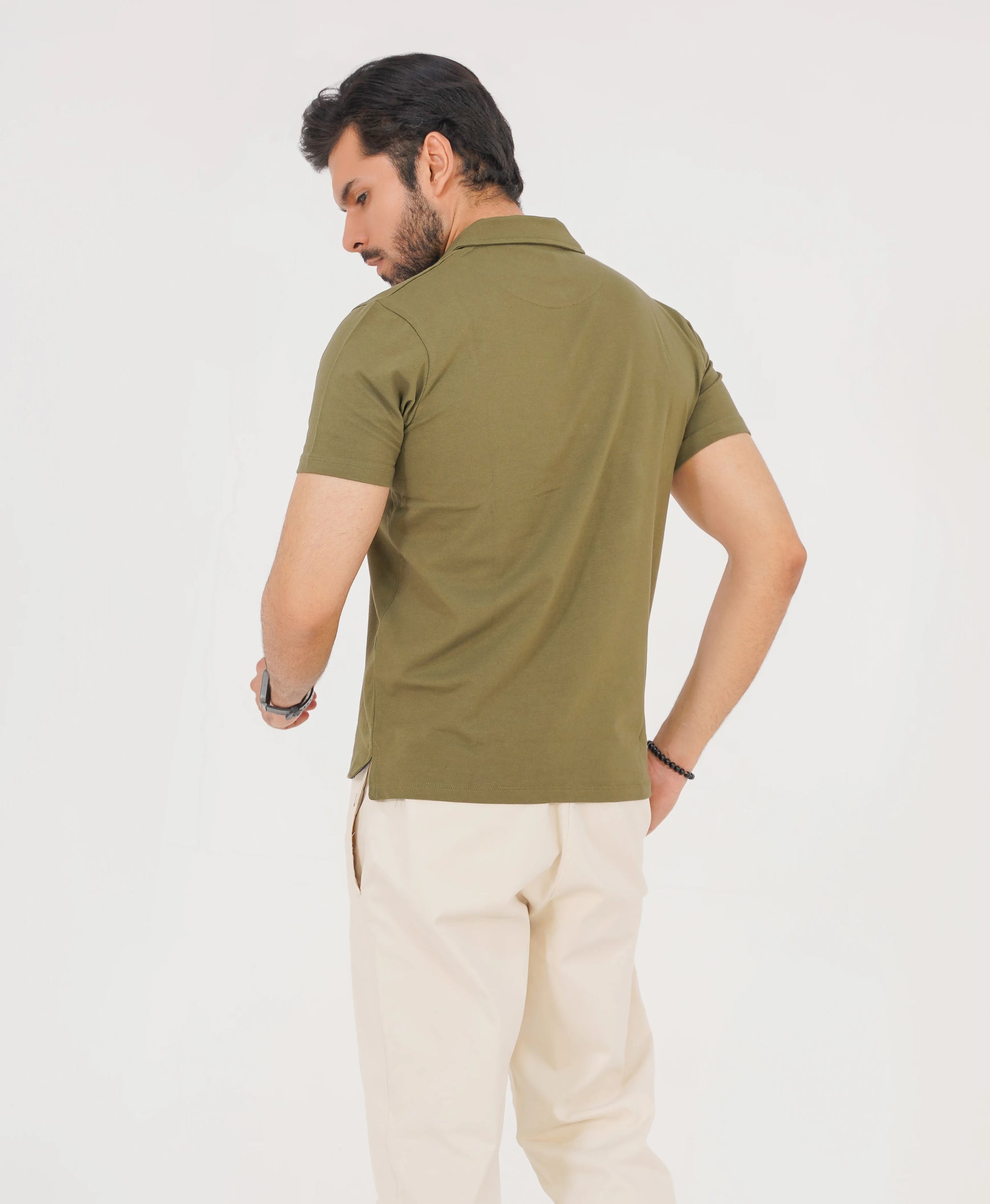 Olive Dune Men’s Zip Polo